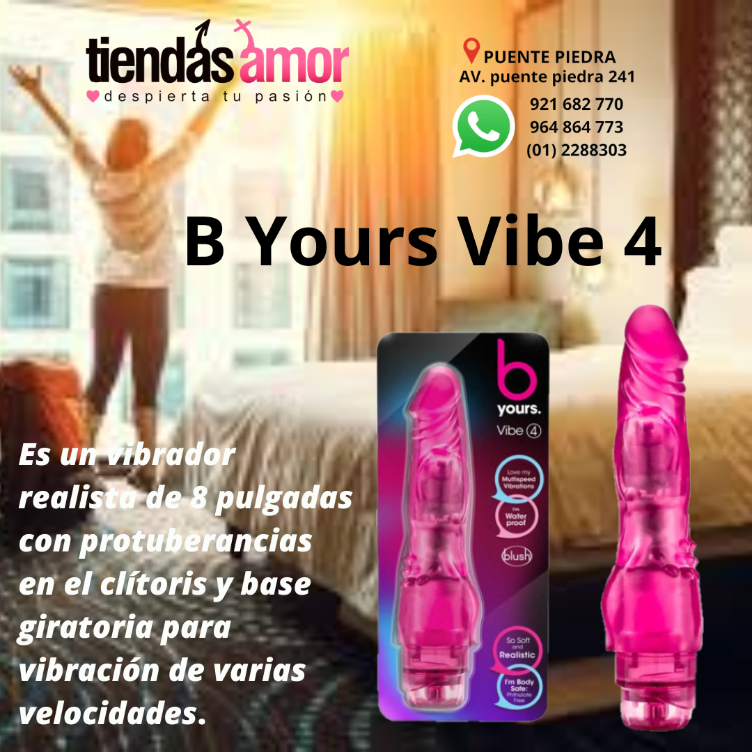 B Yours Vibe 4 vibrador realista de 8 